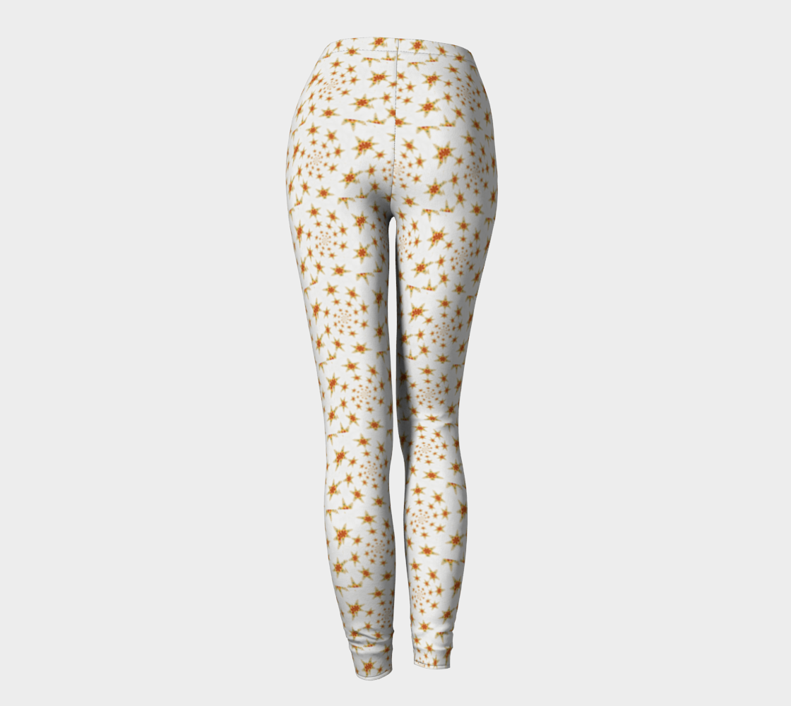 Yellow Starry Design Printed Leggings