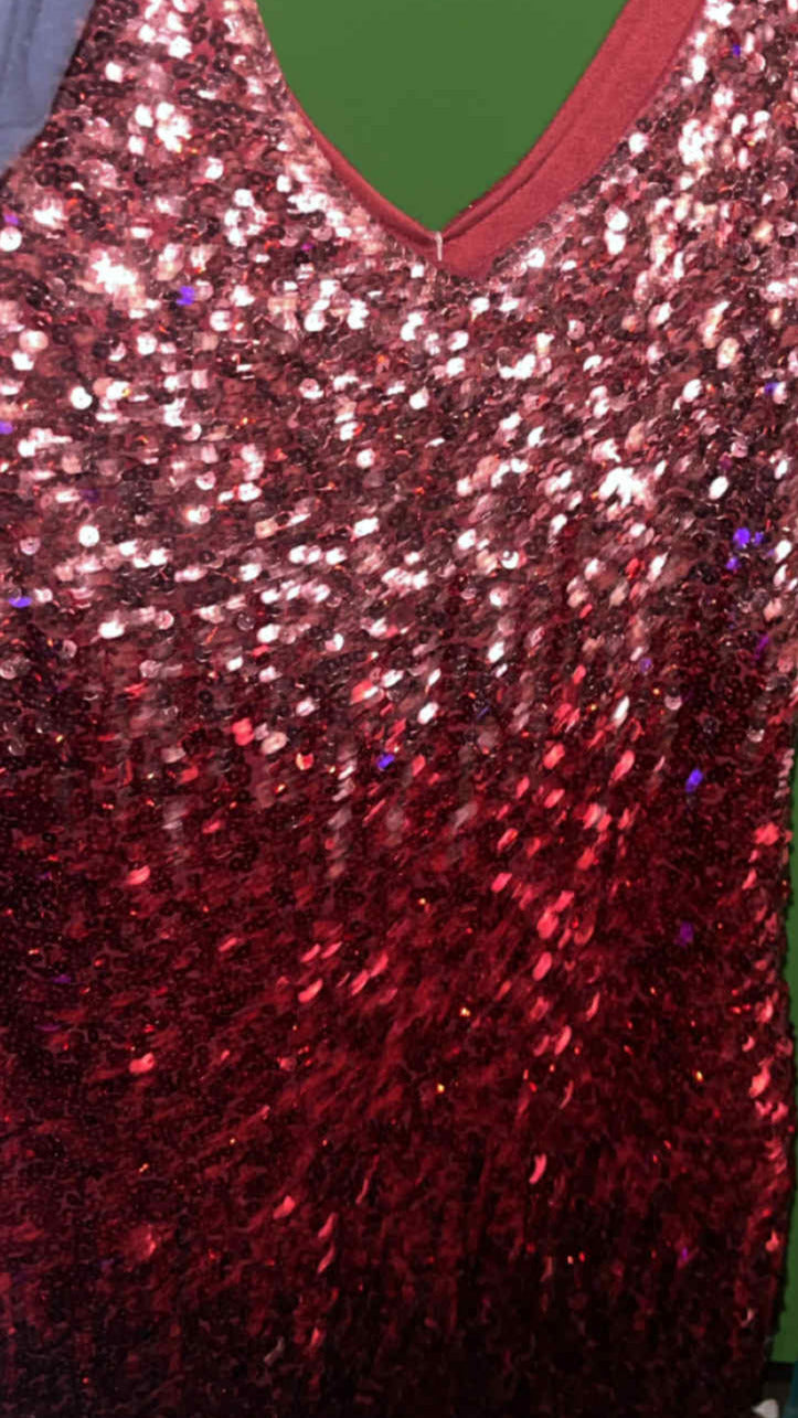 Maner Red Sparkly Dress - size XL