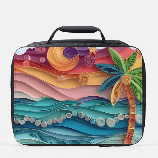 Tropical Origami Design Insulated Lunch Box