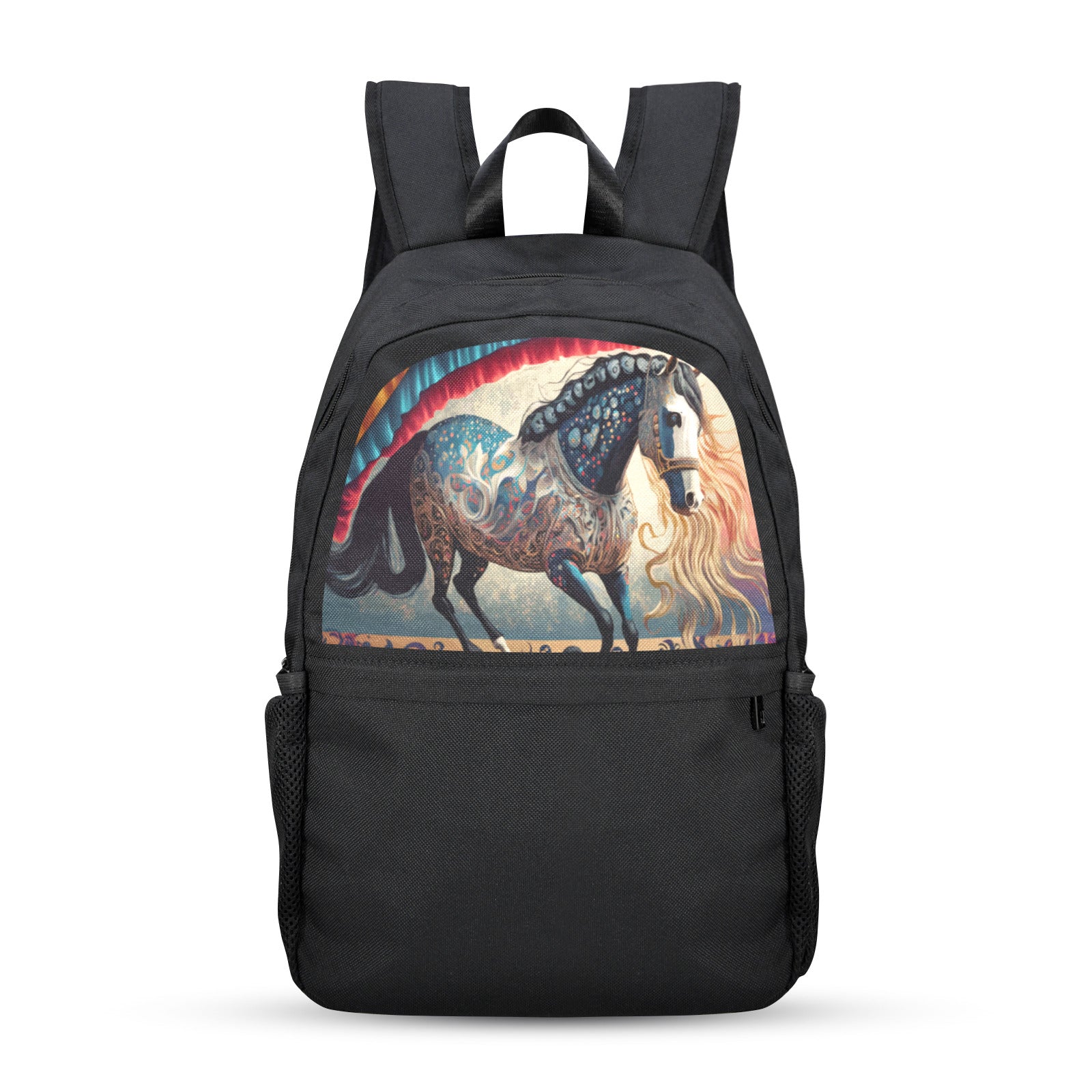 Bejeweled Horse Casual Backpack (Upper Part Printing) (Model 1753)
