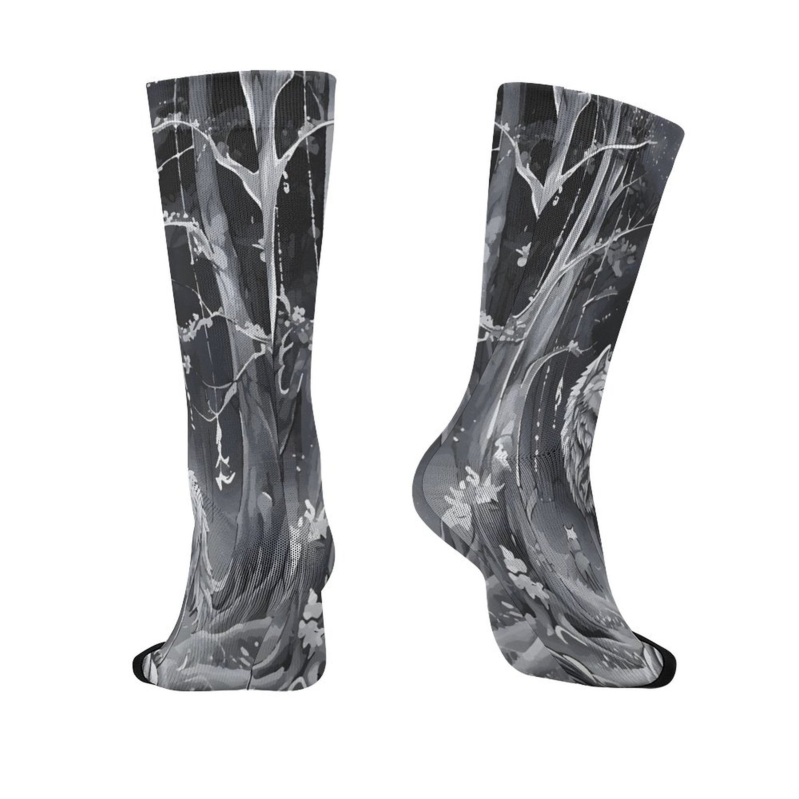 Ethereal Wolf in the Moonlight Socks for Kids