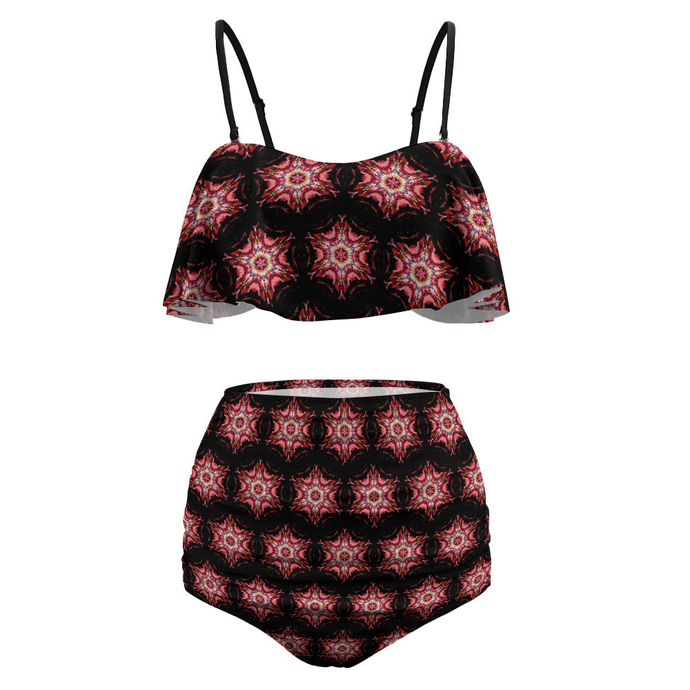 Red Star Designs on Ladies Loose Top 2-piece Swimsuit