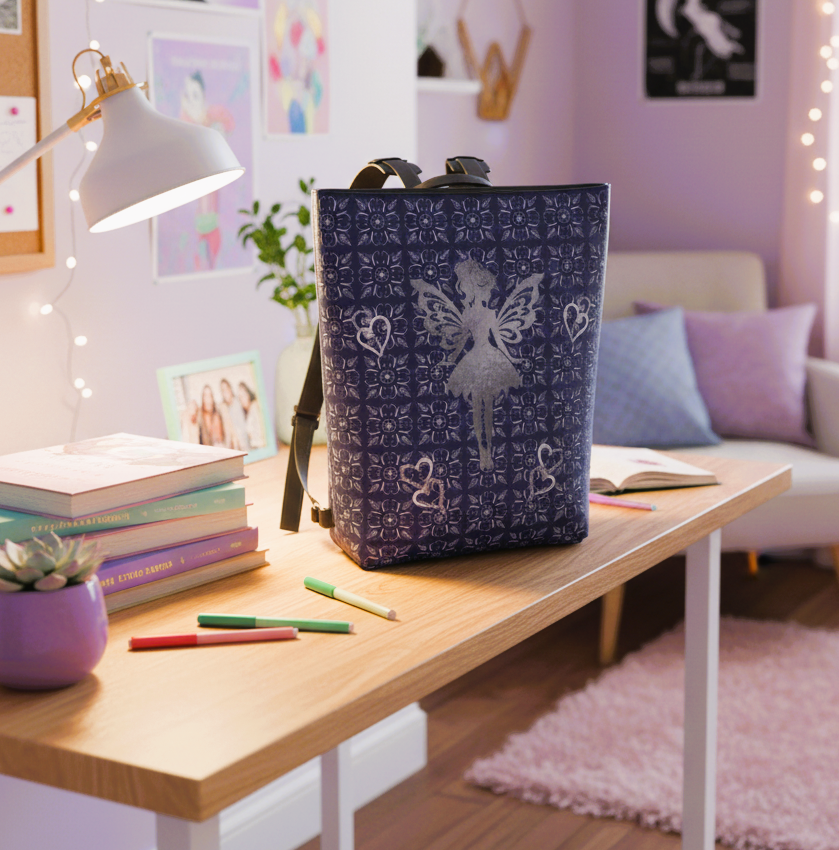 Silver Fairy Vegan Leather Backpack