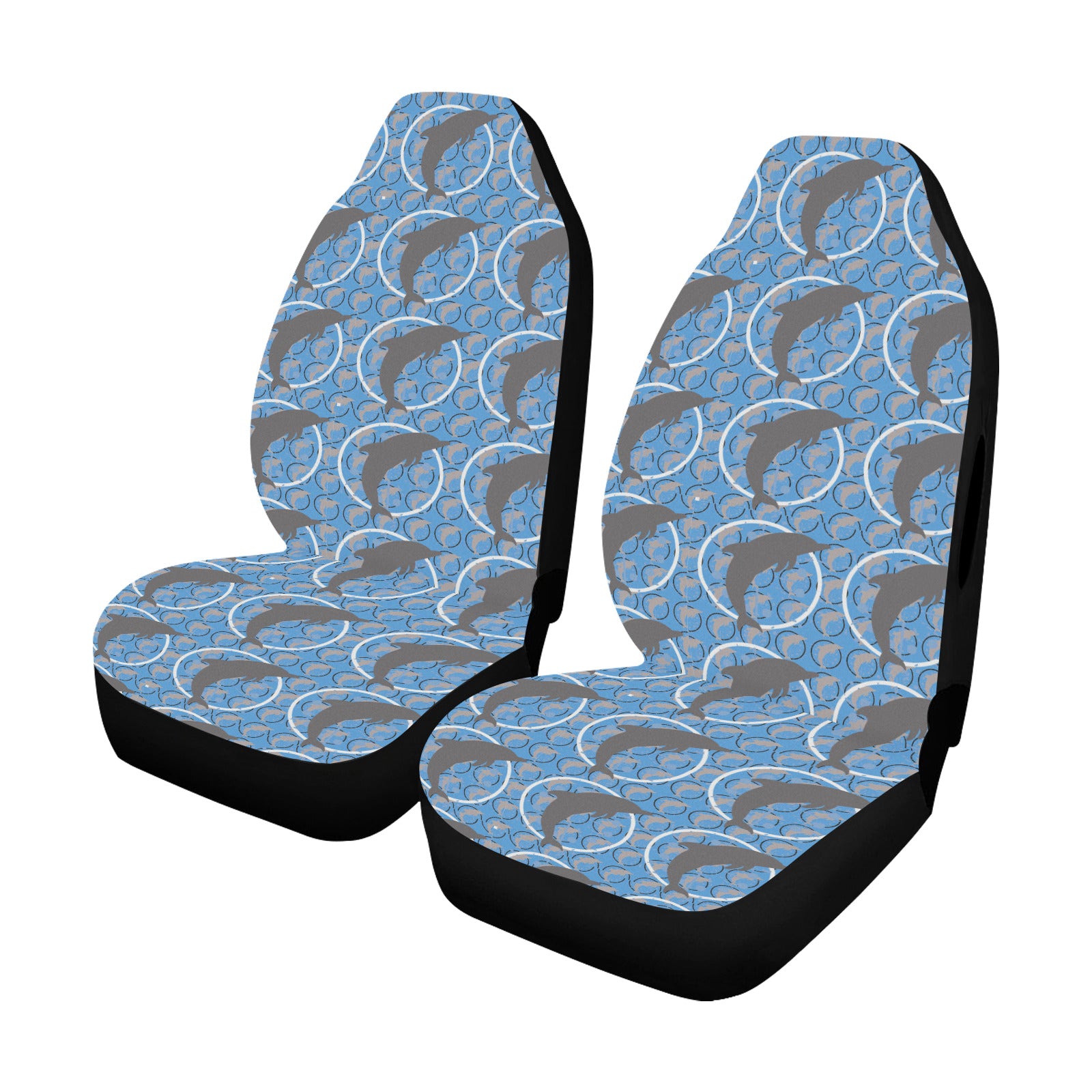 Dancing Dolphins Car Seat Cover Airbag Compatible(Set of 2)