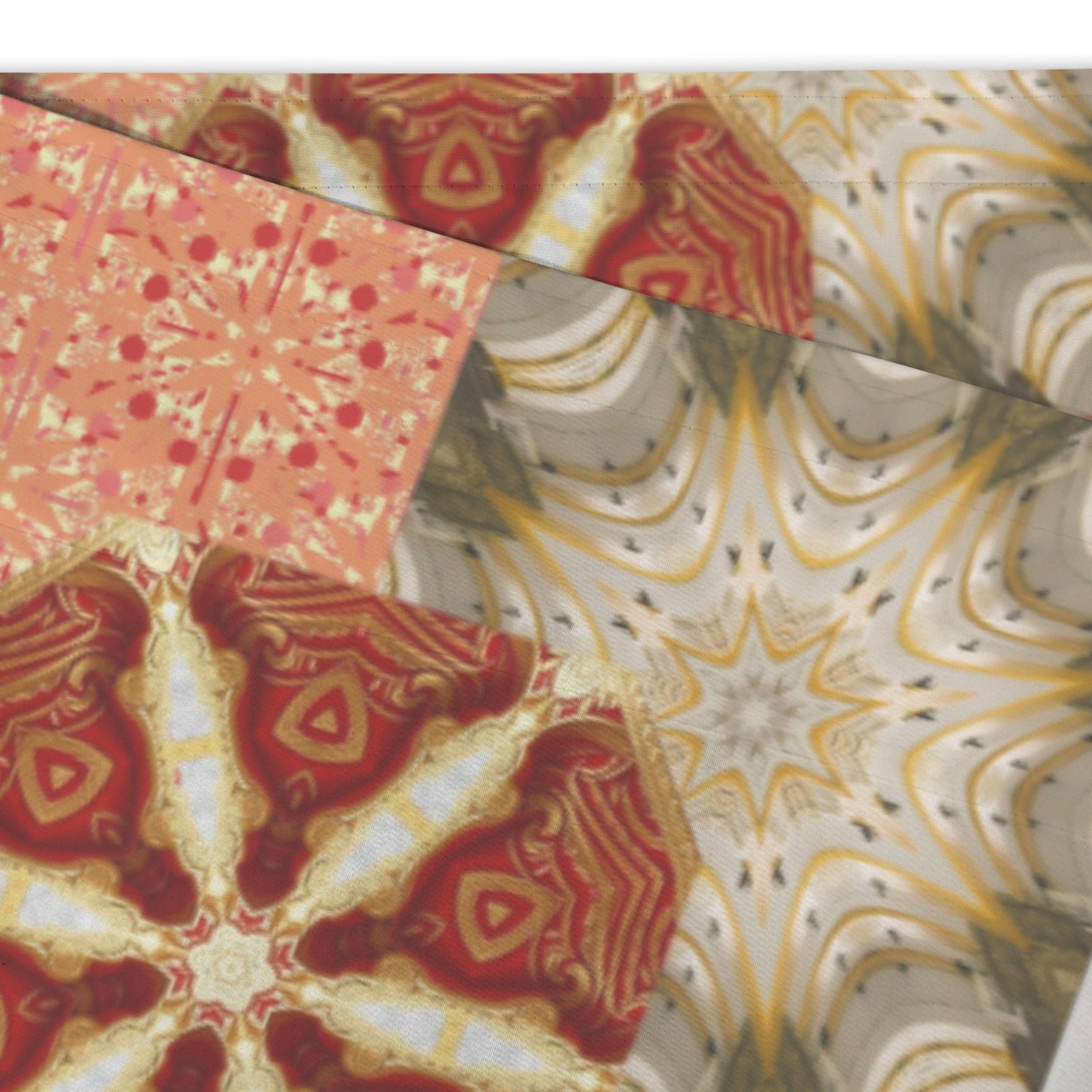 Crazy Quilt Heritage Revival Short Window Valance 60x18inch (Made in USA）