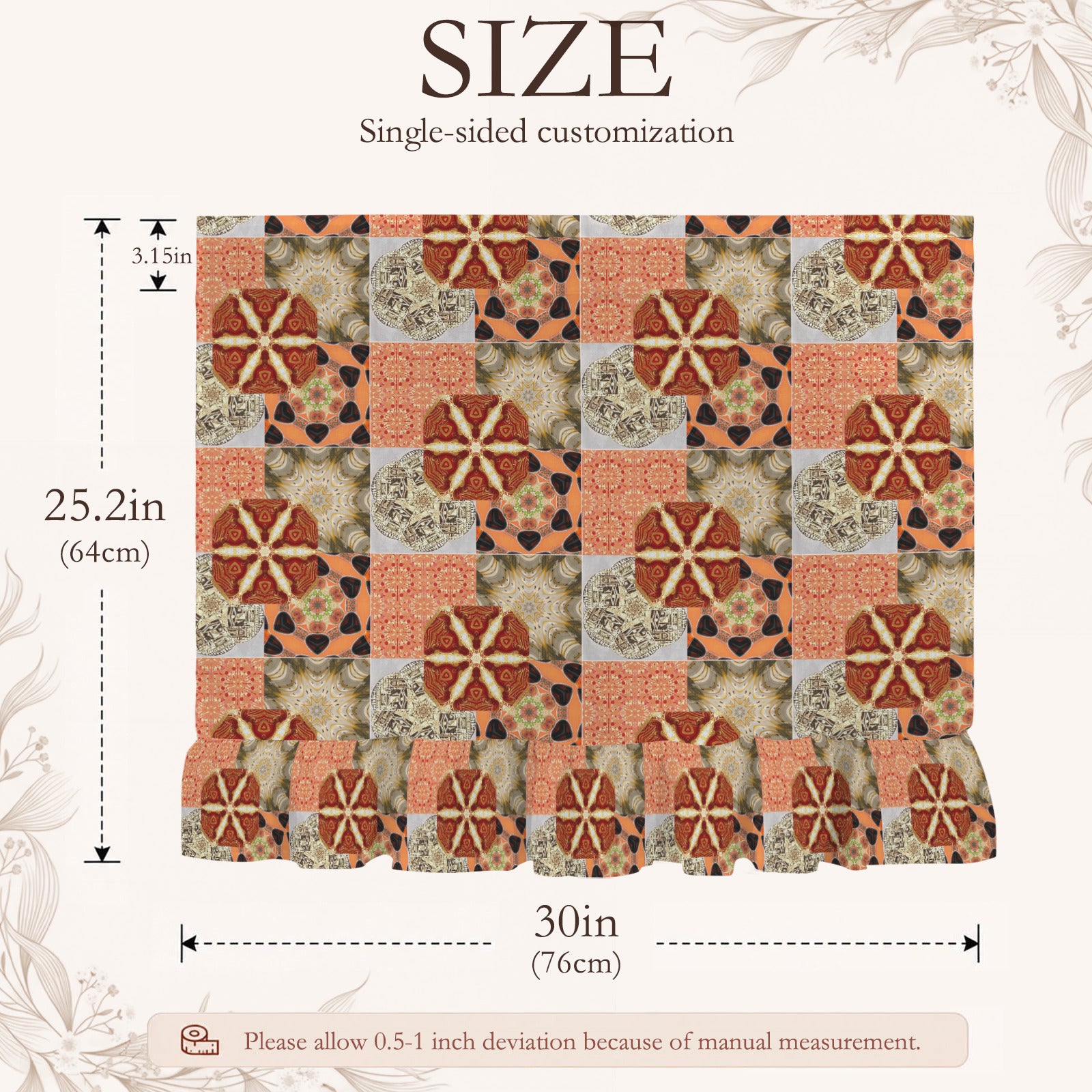 Heritage Revival Quilt Design Oven Curtain