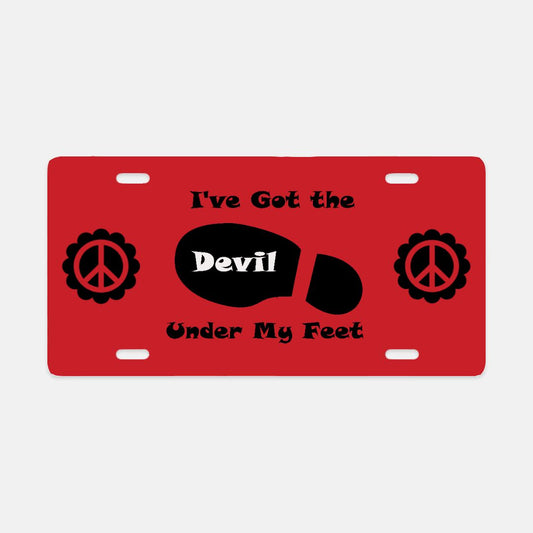 I've Got the Devil Under My Feet License Plate - Shell Design Boutique