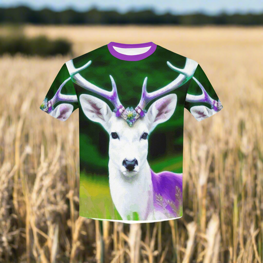 Child's Purple Deer with Antlers Printed T-shirt (Made in USA)