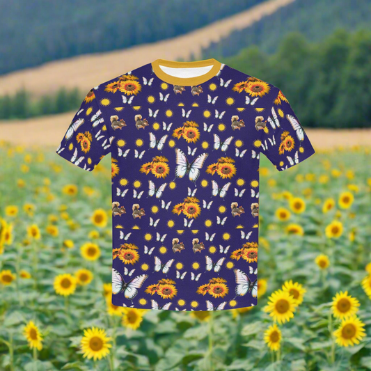 Child's Butterflies and Sunflowers Printed T-shirt (Made in USA)