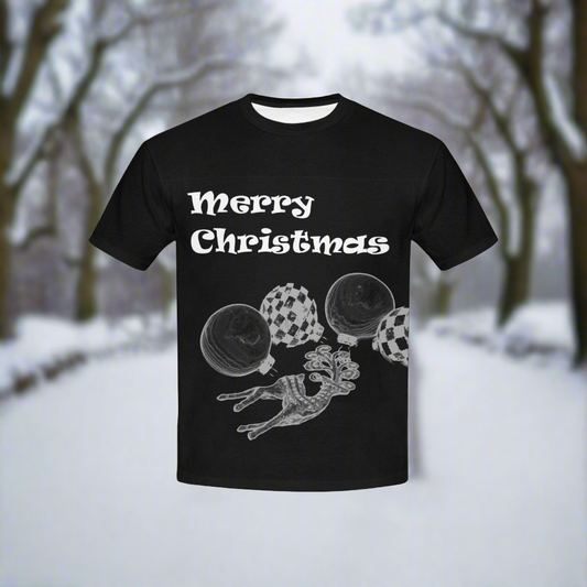 Child's Merry Christmas Printed T-shirt (Made in USA）