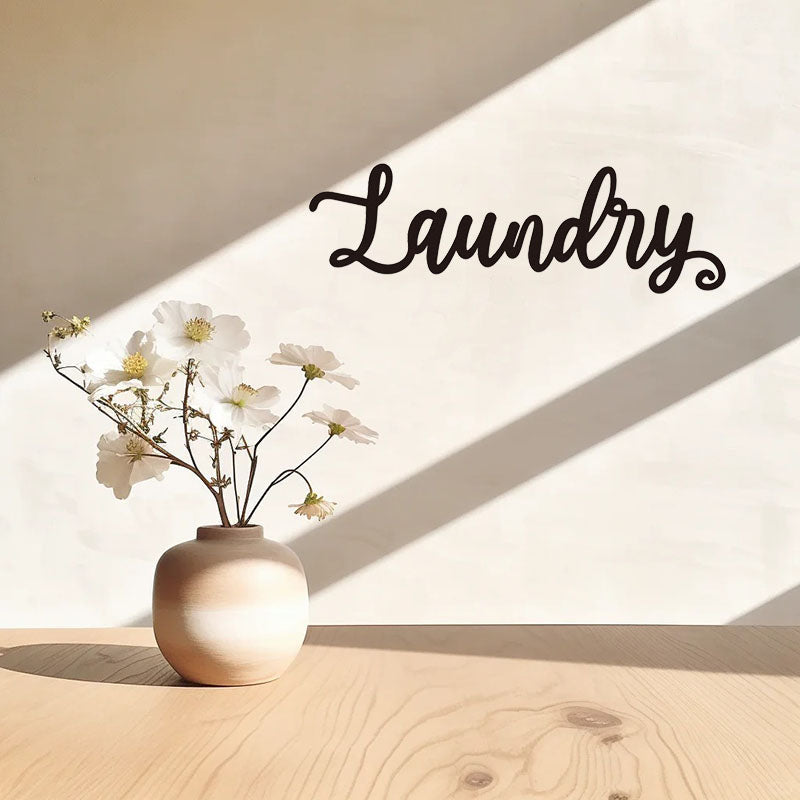 Vintage Industrial Metal Wall Sign For Laundry Room & Garage