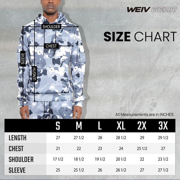 Men's Camo Hoodie & Sweatpants 2-piece Sweat Suit