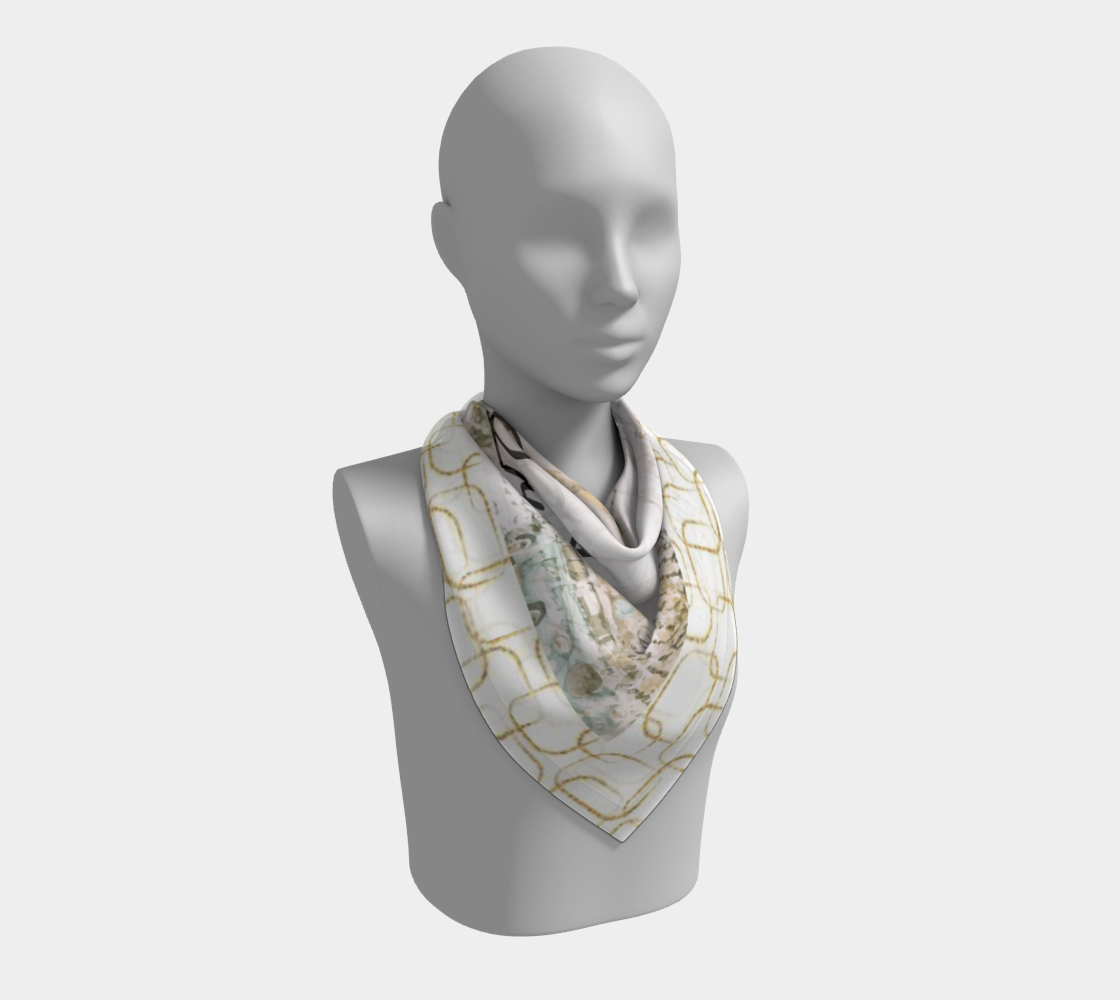 Golden Antique Bride Square Scarf