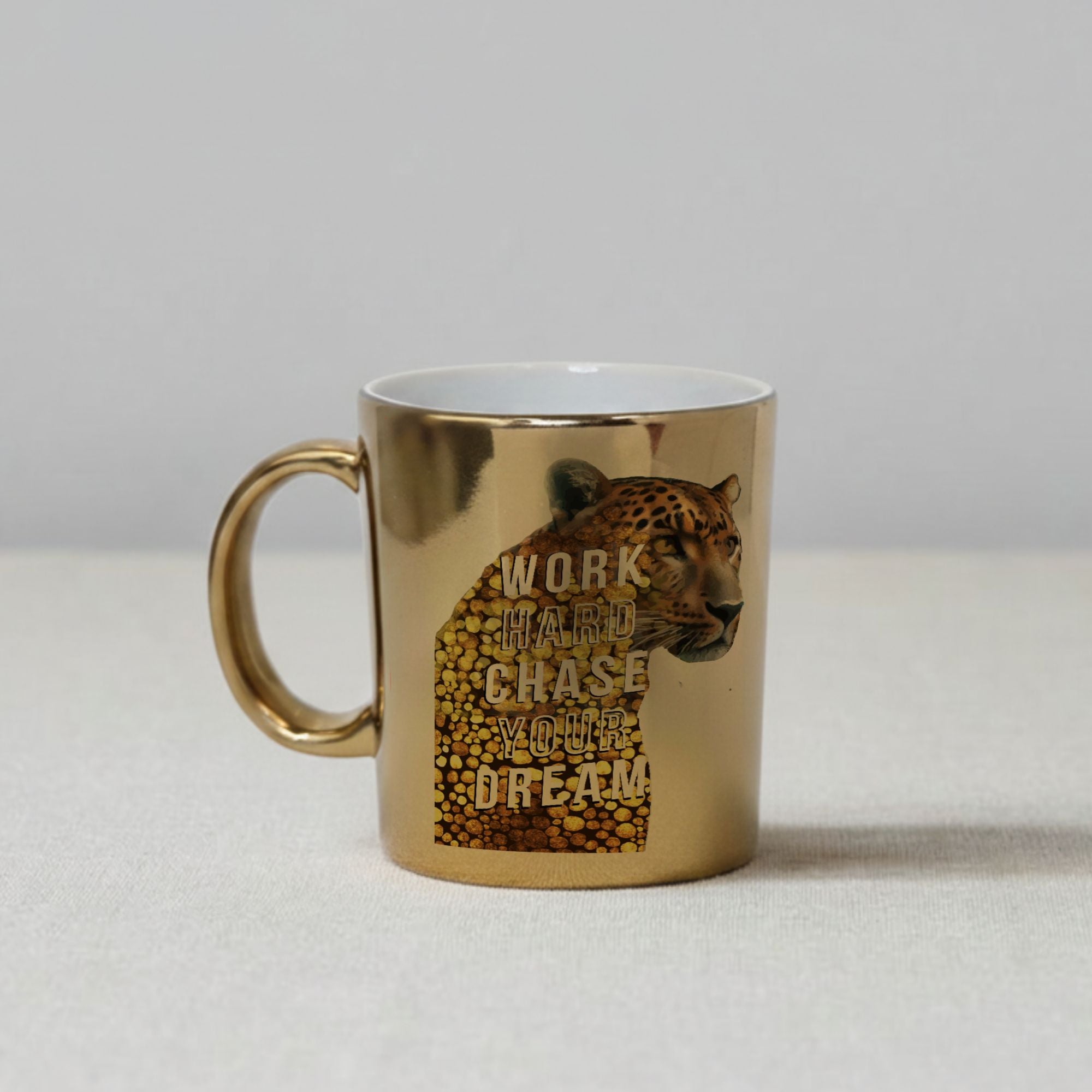 Work Hard Chase Your Dream 11oz Gold Mug