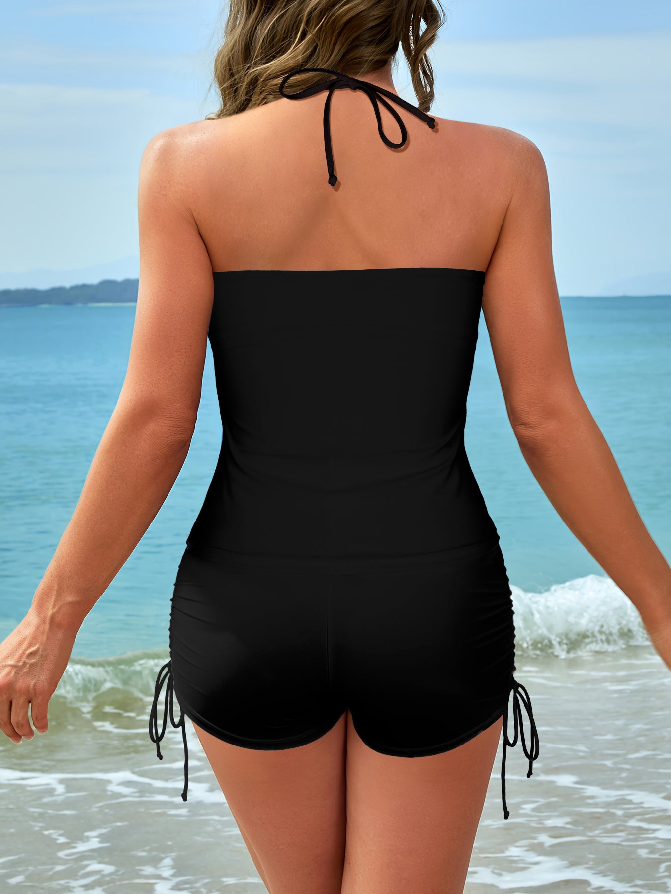 Buckle Up! 4-wheeler Drive Tankini Swimsuits with Shorts for Women