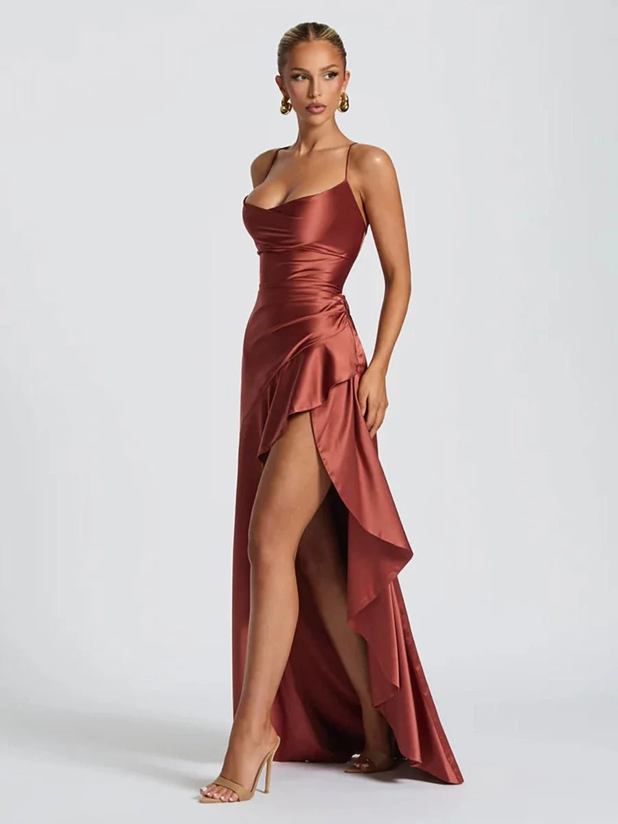 Bethany Backless Ruffles Irregular Dress Summer