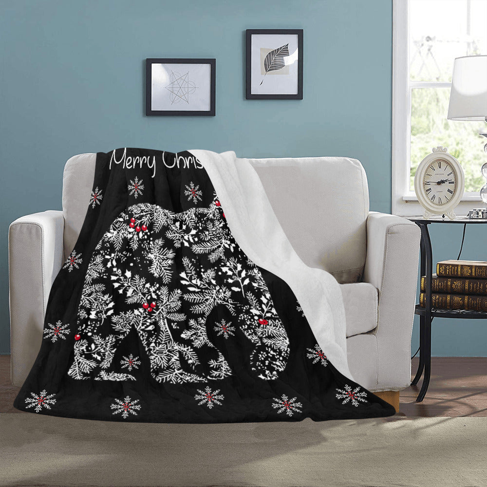 Merry Christmas Polar Bear Ultra-Soft Micro Fleece Blanket (Made in USA)