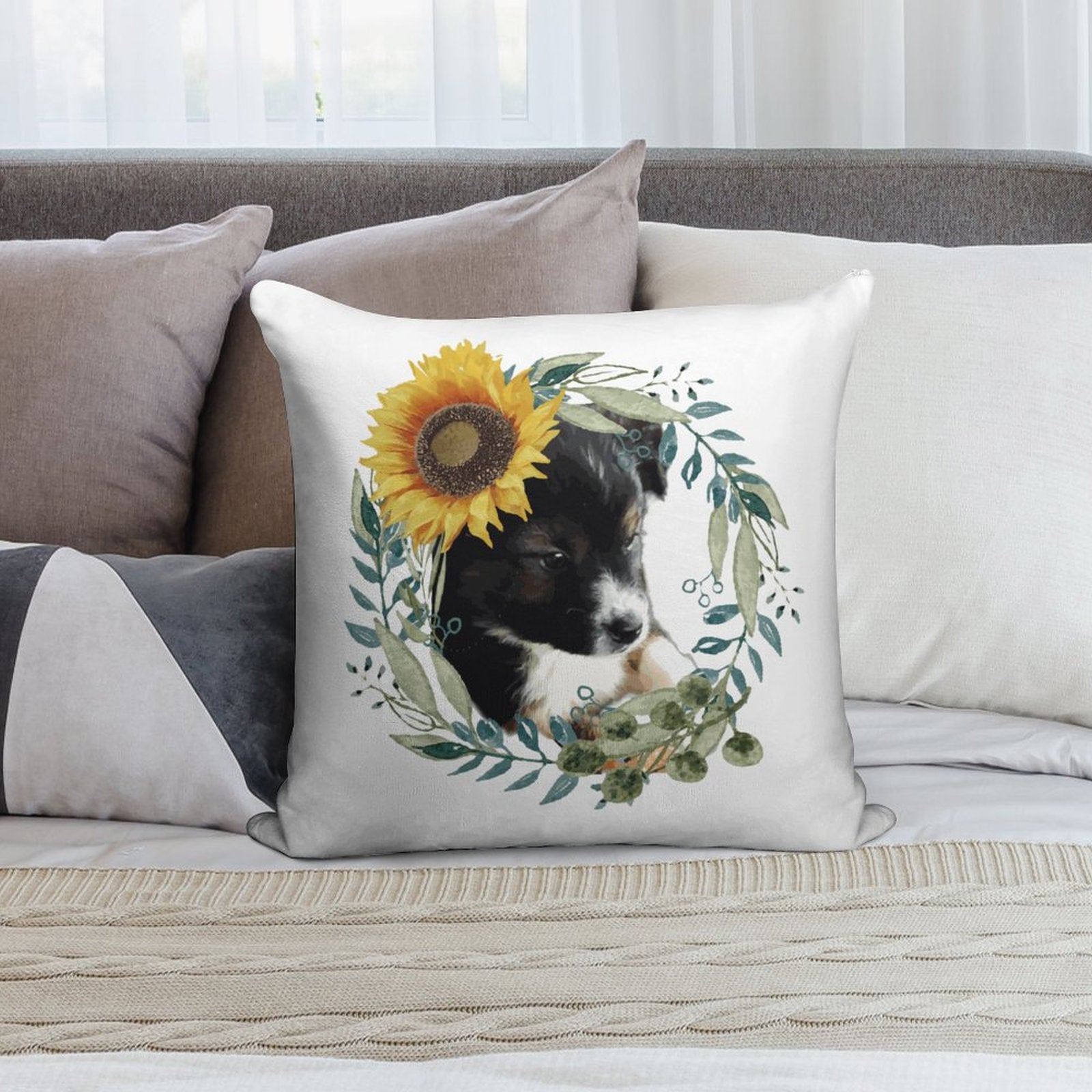 Cute Black Puppy 2-Piece Ultra-Soft Pillowcase Set - 18