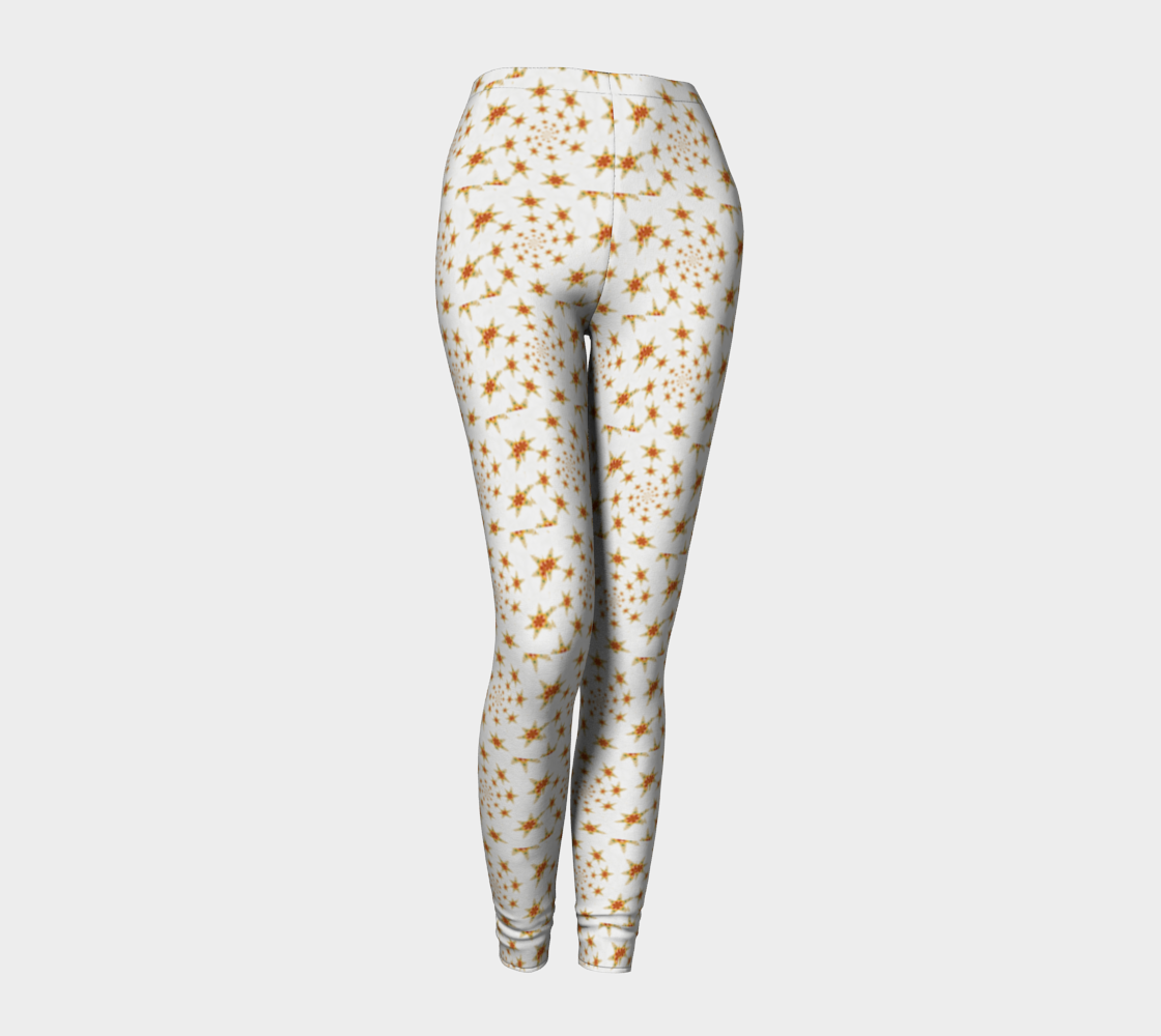 Yellow Starry Design Printed Leggings