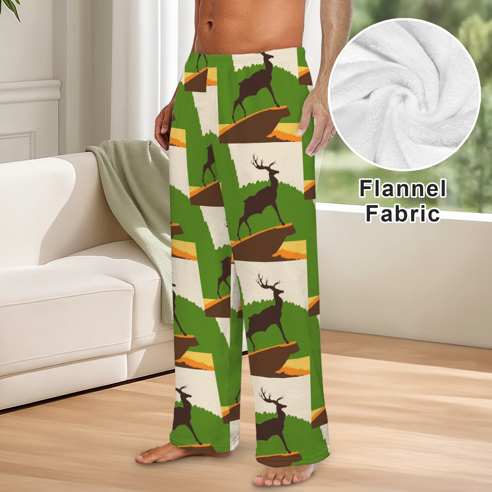 Wild Buck Men's Flannel Pajama Trousers (Made in the USA)