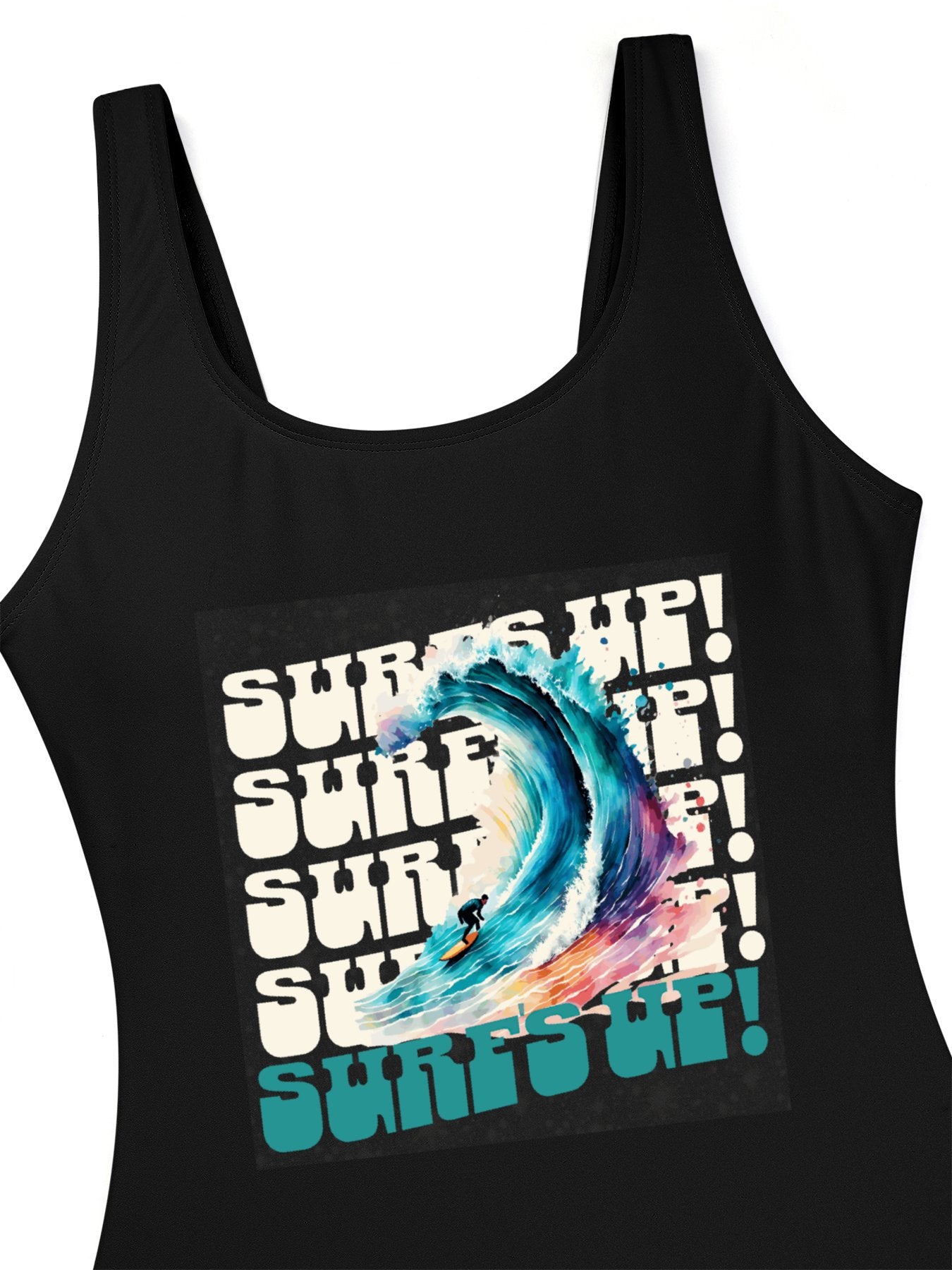 Surf's Up One-Piece Swimsuit for Women (Front Printing)