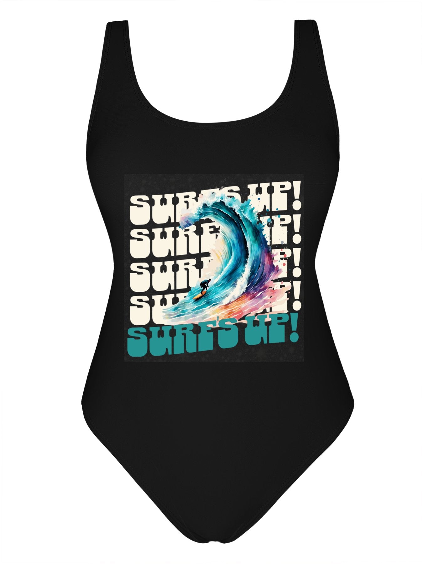 Surf's Up One-Piece Swimsuit for Women (Front Printing)