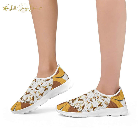 Golden Butterflies Lightweight Adult Yoga Shoes Home Shoes | Shipped in US