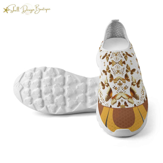 Golden Butterflies Lightweight Adult Yoga Shoes Home Shoes | Shipped in US