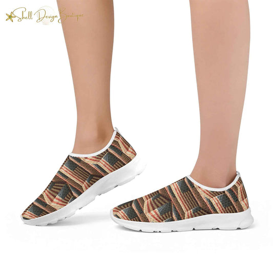 3D USA Flags Lightweight Adult Yoga Shoes Home Shoes | Shipped in US