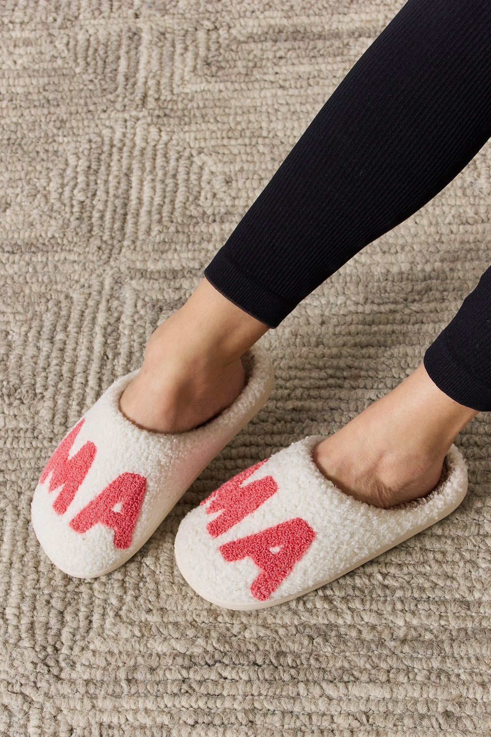 Women's Mama Pattern Cozy Slippers Mother's Day Gift