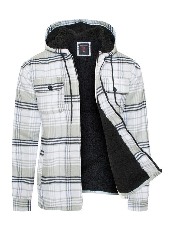 Men's Flannel Sherpa Lined Jacket