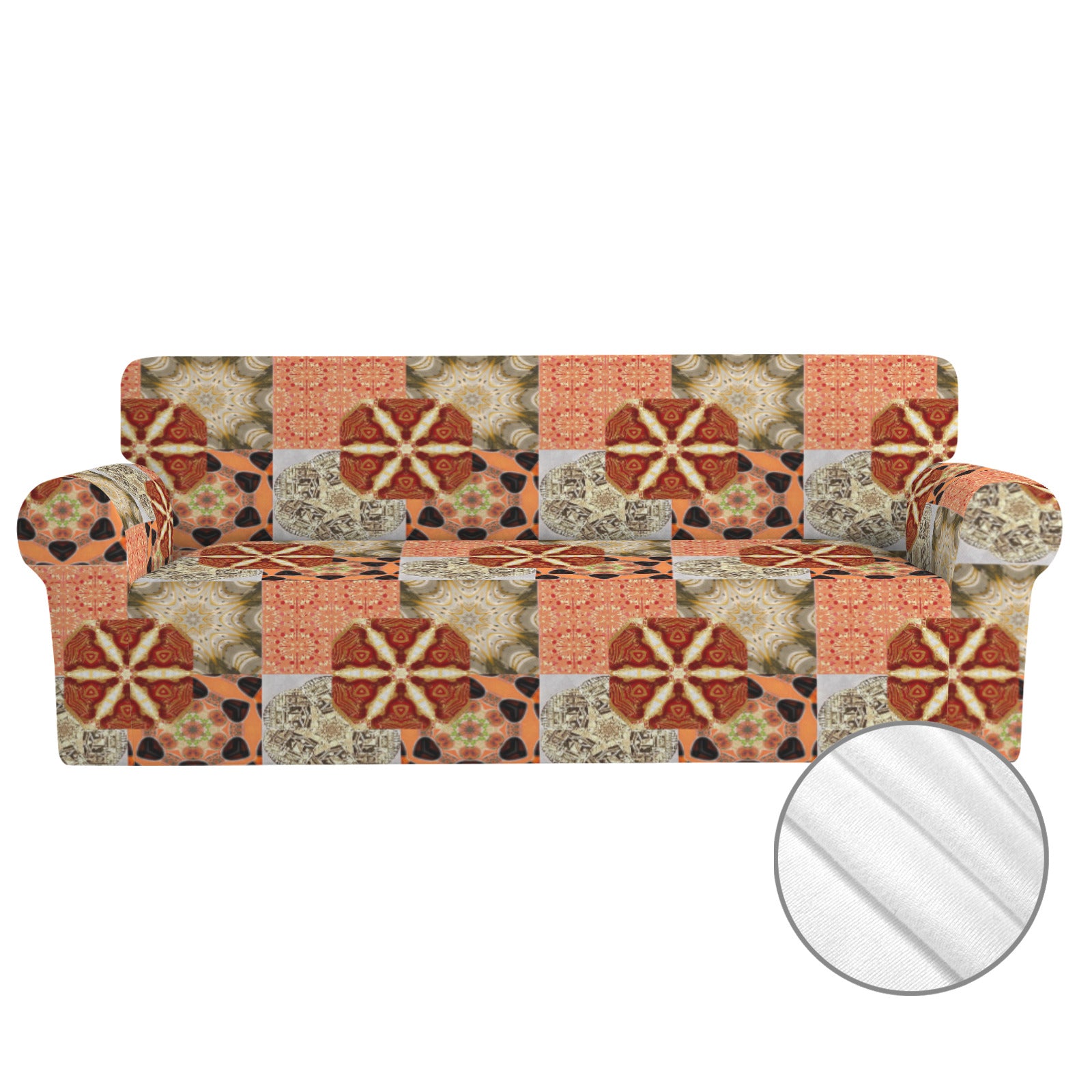 Heritage Revival Quilt Design 3-Seater Sofa Cover | Ships from USA