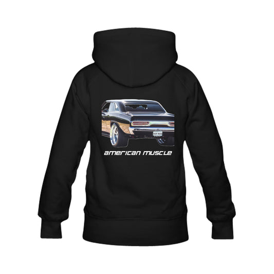 Men's American Muscle Car Classic Hoodie with Printing on the Back (Made in USA)