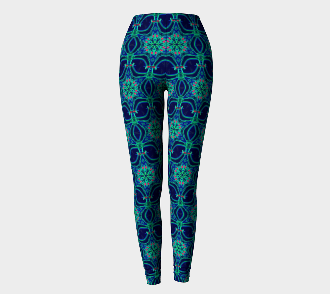 Neon Green Lights Printed Leggings