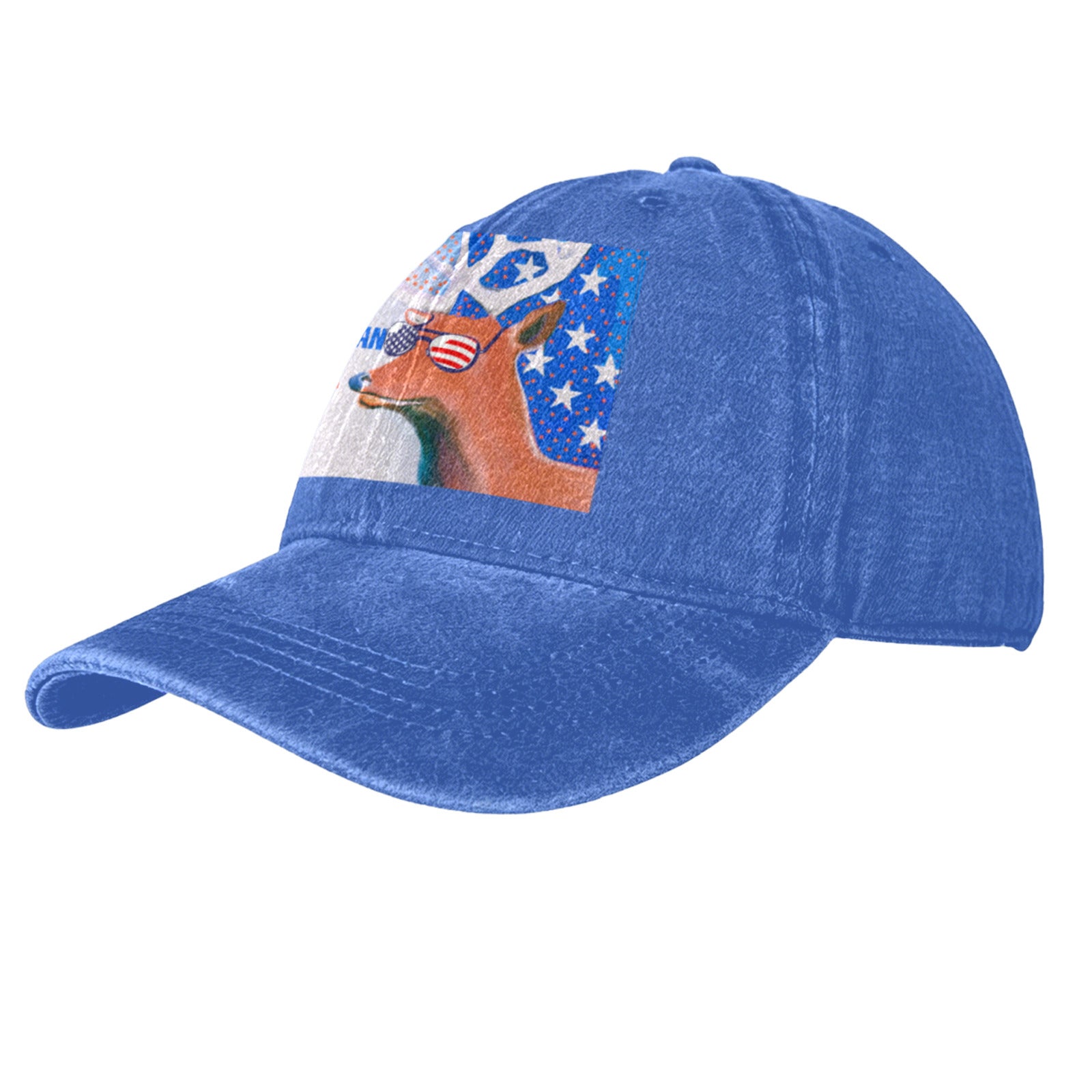 All American Dude with Deer Vintage Washed Baseball Cap | Ships from USA