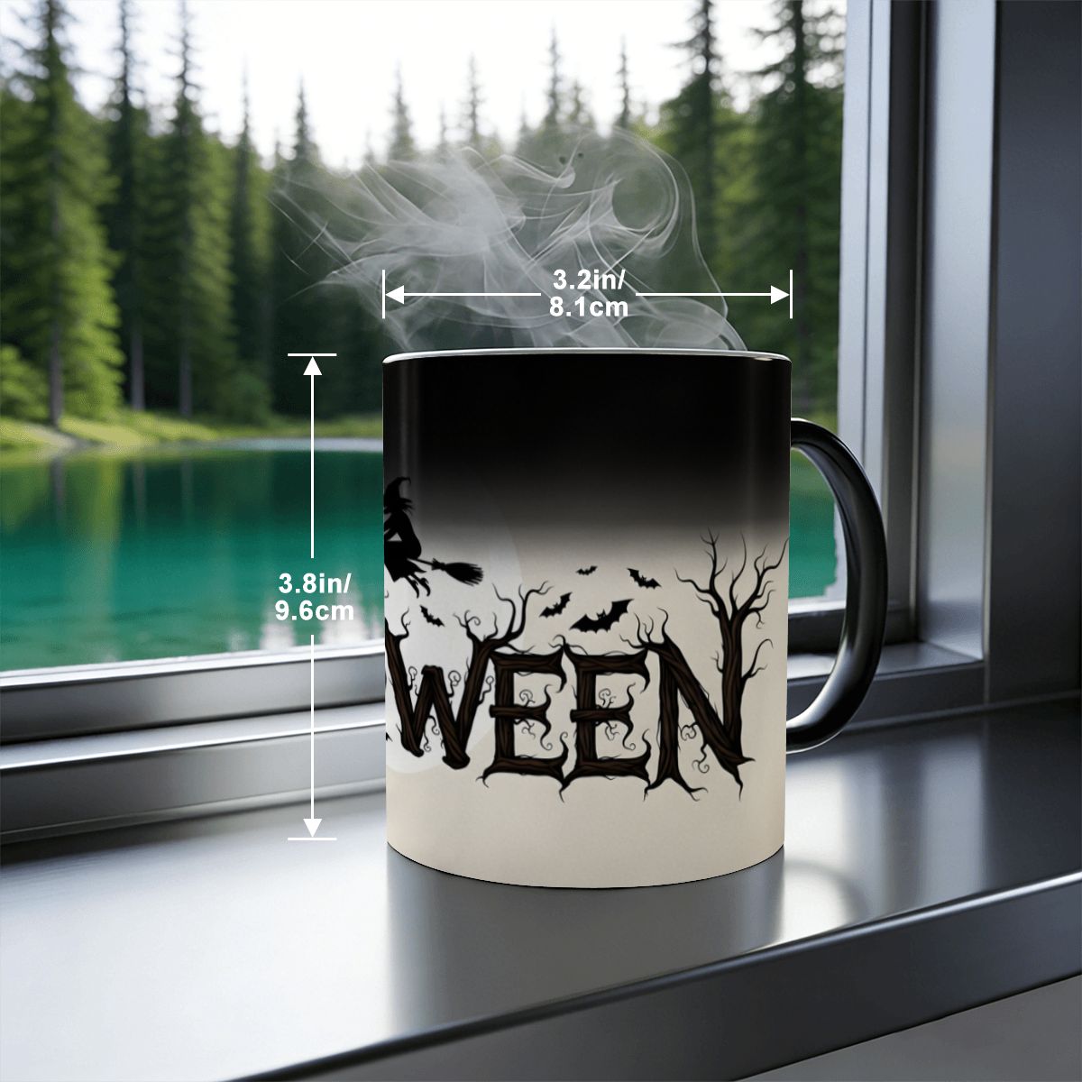 Happy Halloween Color Changing 11 oz Coffee Mug (Made in USA)