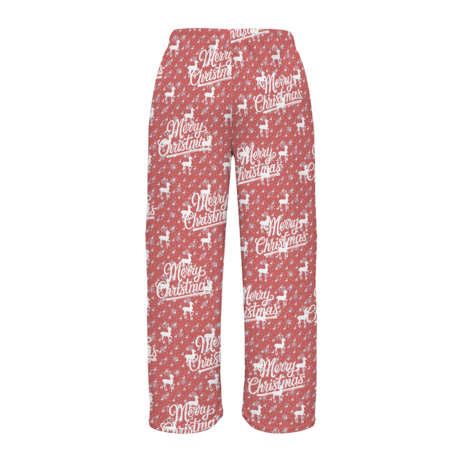 Merry Christmas Reindeer Women's Flannel Pajama Pants (Made in USA)