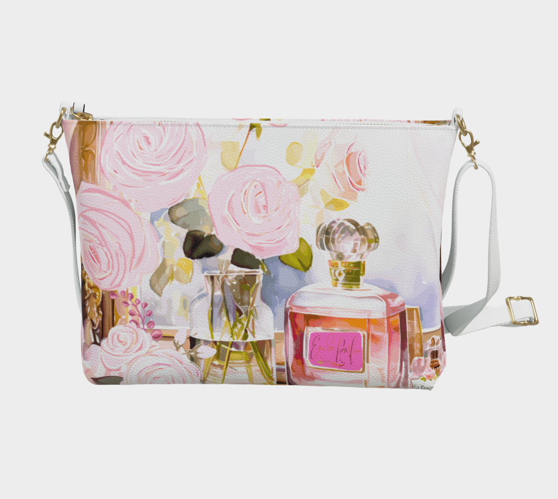 Eau de Parfume Pink Vegan Leather Crossbody Bag