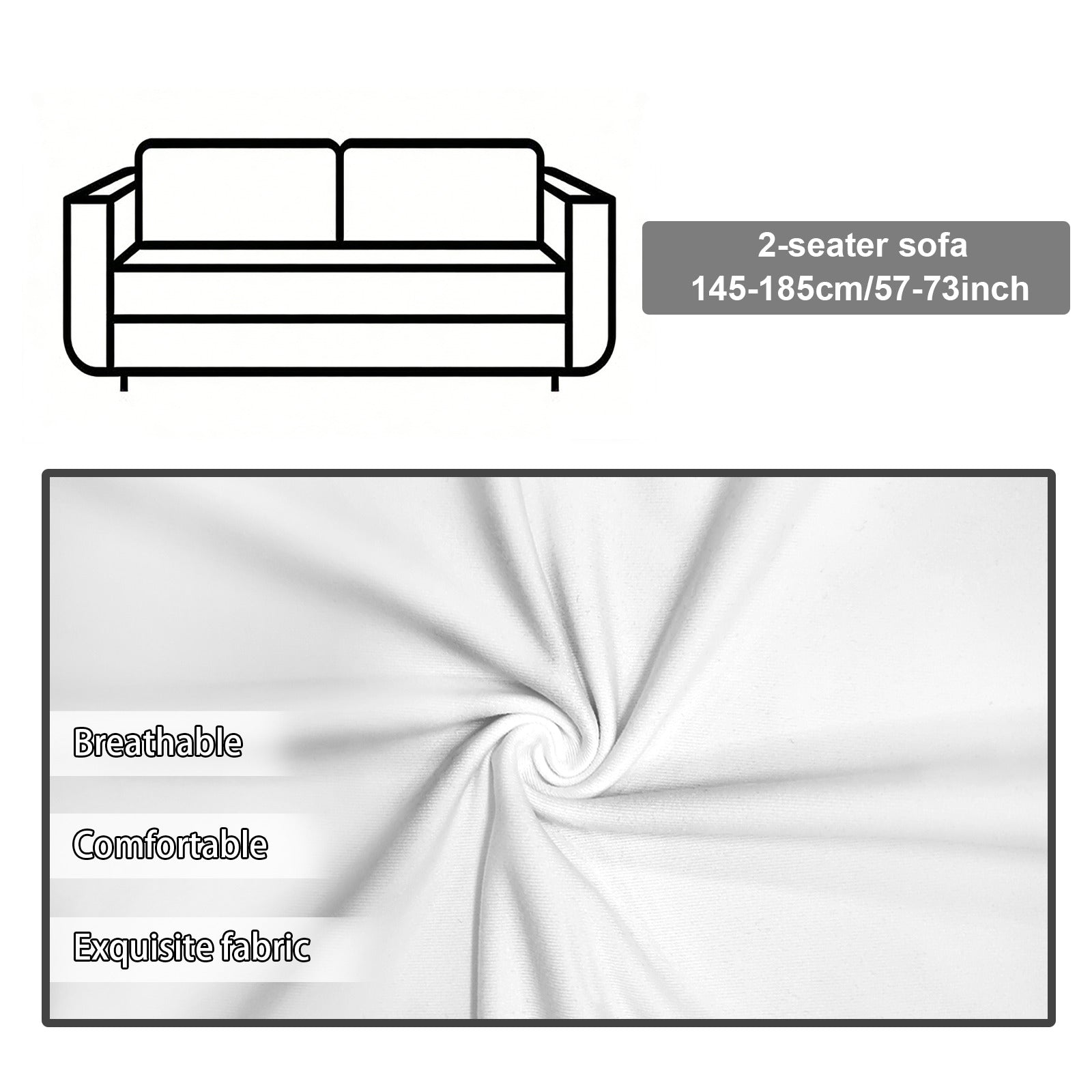 Circle Floral Pastel Pattern Two Seater Sofa Cover | Shipped from USA