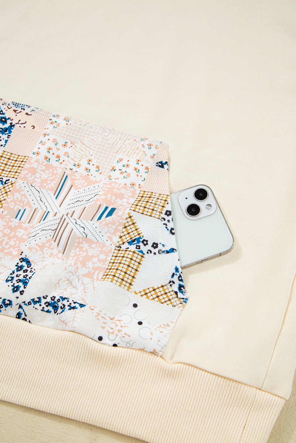 Women's Western Geometric Patchwork Kangaroo Pocket Hoodie