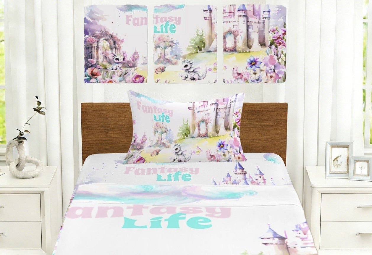 Fantasy Life Design 3-piece Wall Art with Decorative Frame - 16