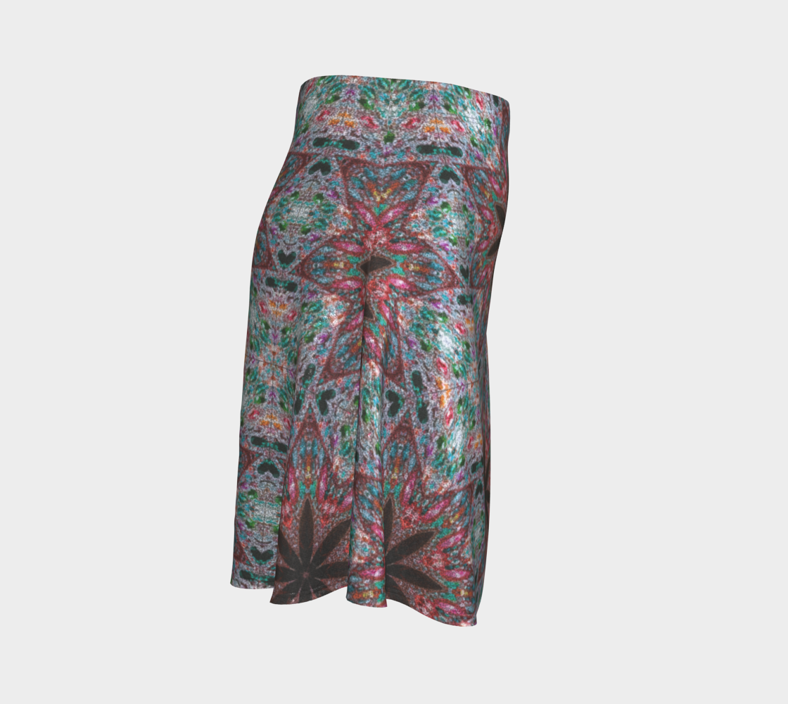 Silver Star Pattern Glitter Flared Skirt