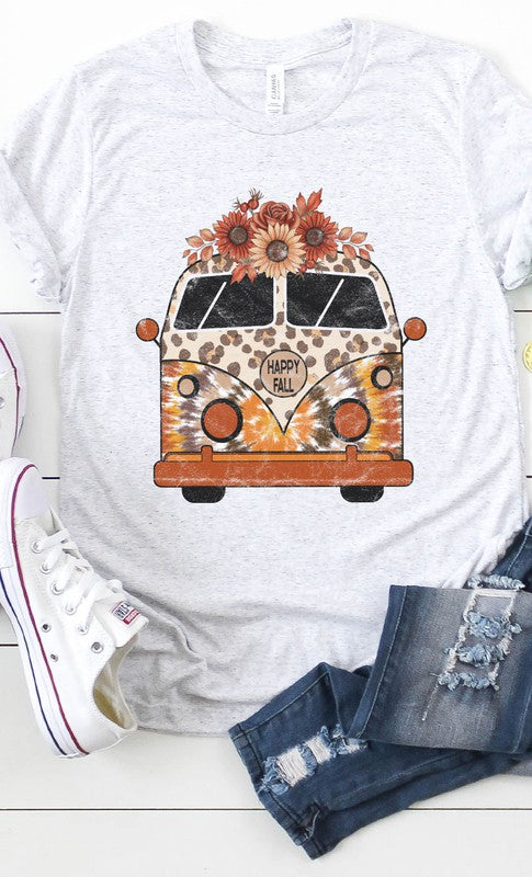 Women's Leopard Print Plus Size VW Graphic T-shirt