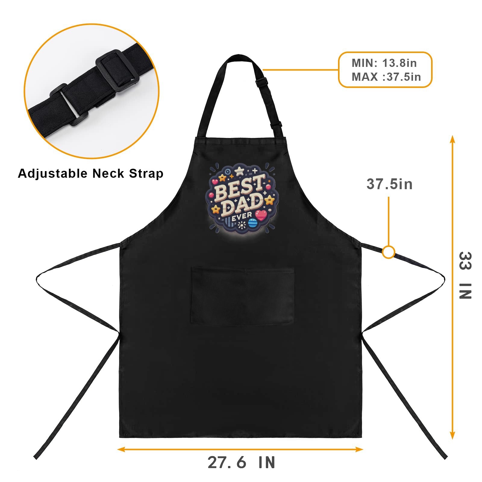 Best Dad Ever Custom Apron for Men (Made in USA)