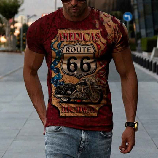 Men’s Summer Route 66 Short Sleeve T-shirt