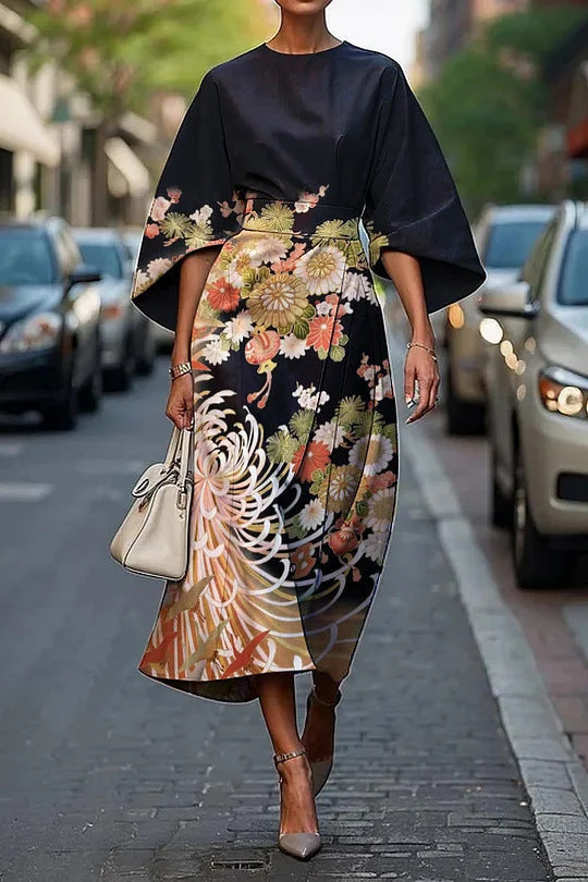 Female Creative Casual Printing Elegant Dress