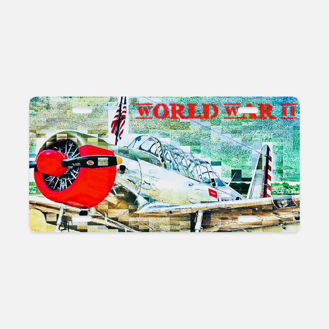 American World War 2 Airplane License Plate - Shell Design Boutique