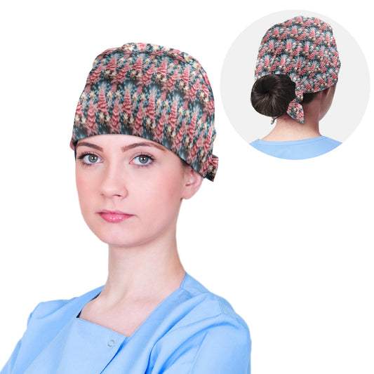 Pink Christmas Trees Medical Scrub Cap (Made in USA)