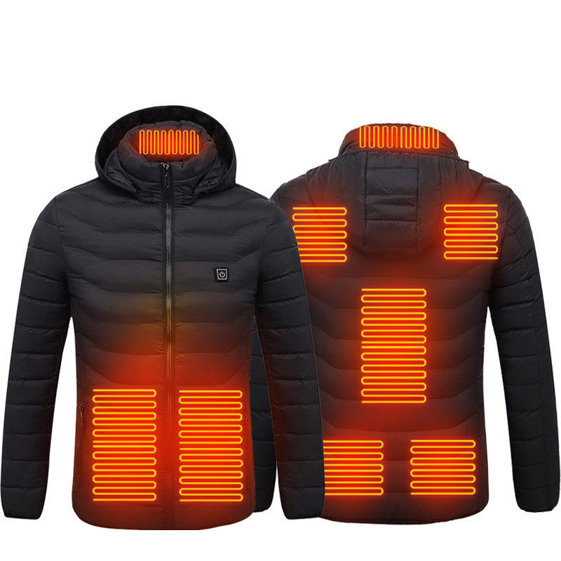 Men's Intelligent 8-zone Heating Hooded Lightweight Jacket