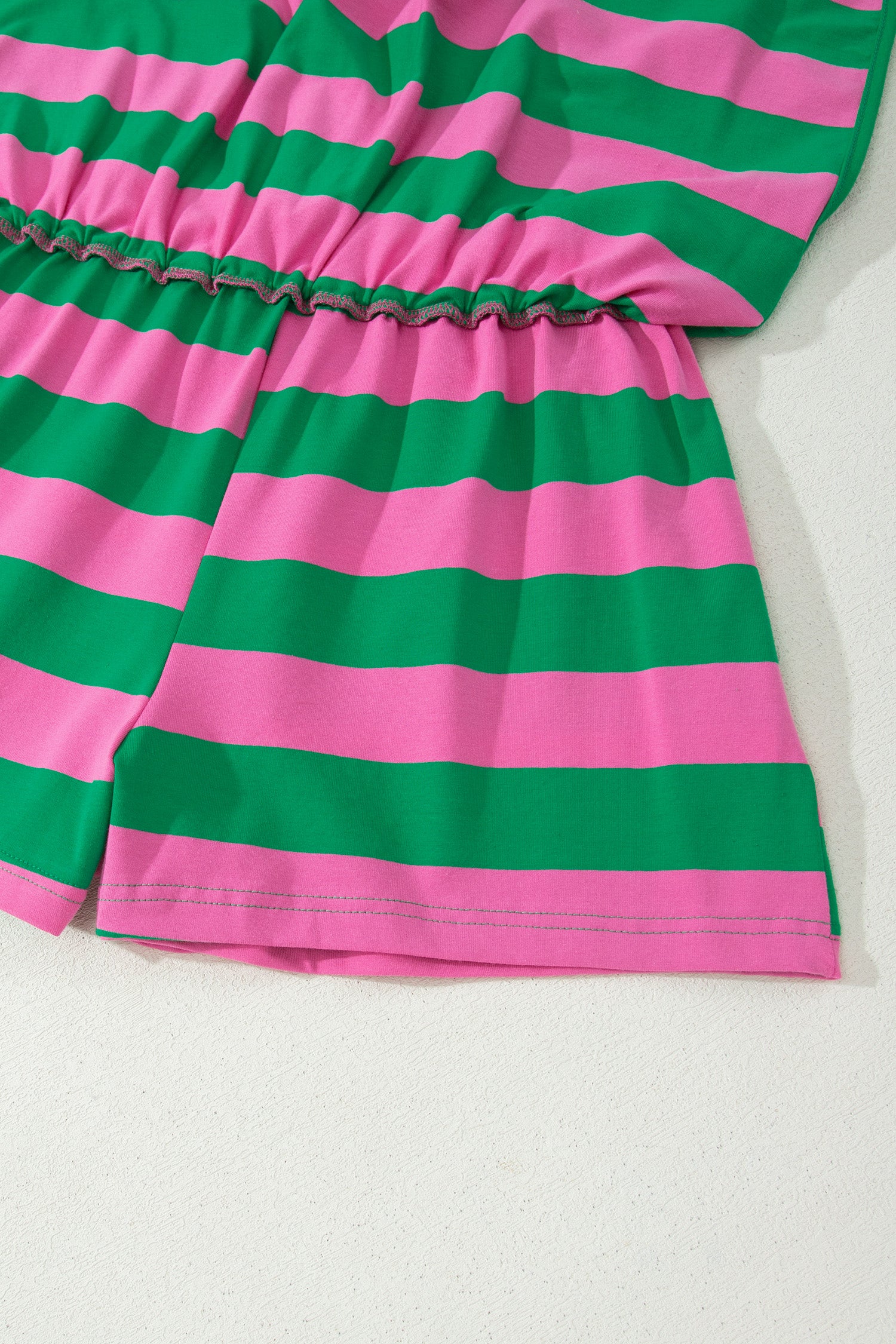 Athletic 2-piece Striped Dolman Top & Drawstring Skort Outfit Set